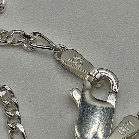 Sterling Silver 925 Figaro Link Chain 1.7MM, 16 Sterling Silver 925 High Polished Figaro 1.7mm Chain 24 inches